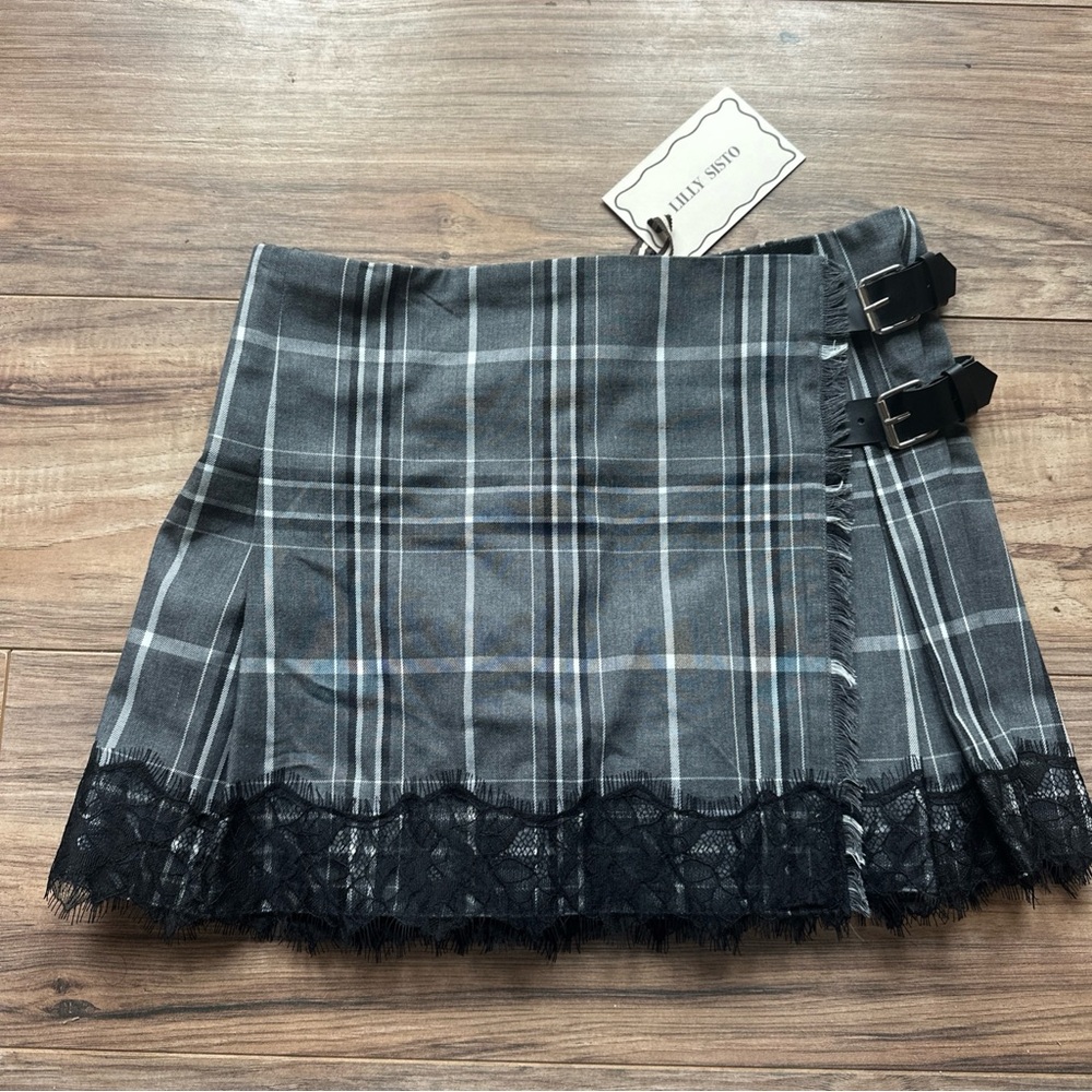 Lilly Sisto Mini Skirt 4 Plaid Pleated Schoolgirl Academia Y2K 90s Gianni Bini